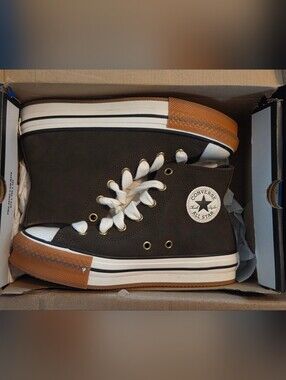 Converse Kids CTAS EVA Lift Hi Fresh BrewBrown Platform A13366C Size 4Y / 5.5 WM